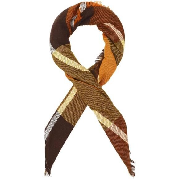 American Trends Scarfs for Women Winter Triangle Scarf Classic Plaid Warm Scarf - Picture 2 of 6